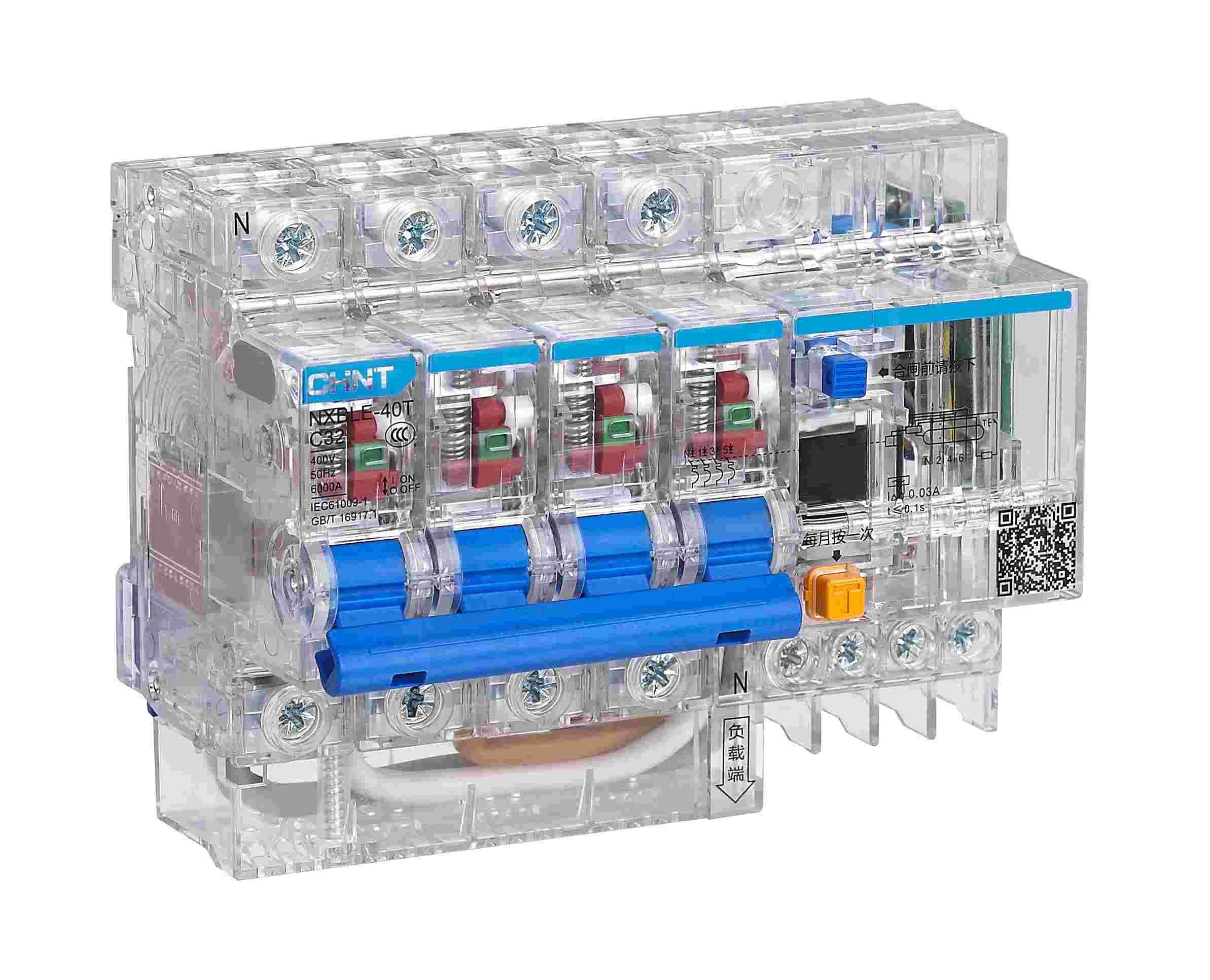NXBLE-40T透明壳剩余电流动作断路器-产品概况-正泰电器