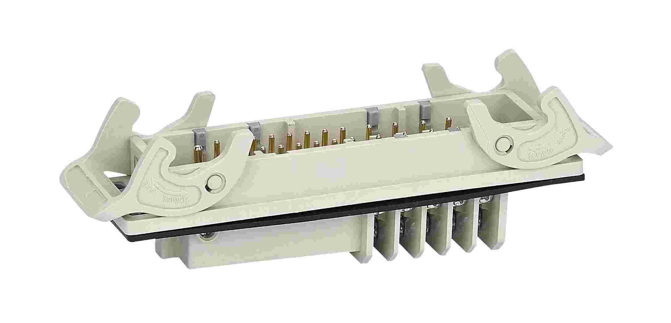 NTCD系列电力连接器 26芯插座轴测侧俯图