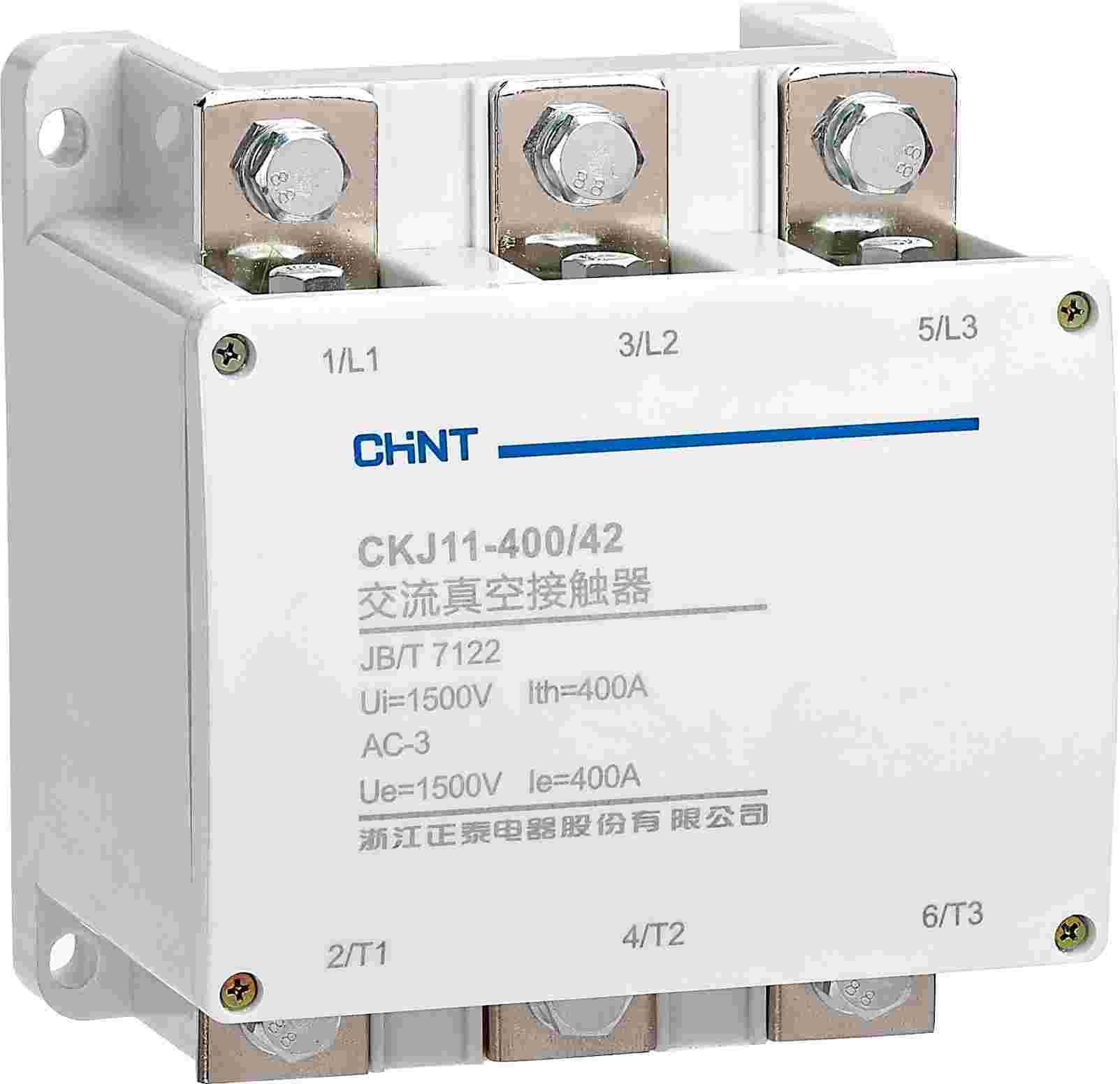 CKJ11-400 交流真空接触器侧俯图